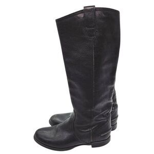 Madewell 1937 Minimalist Archive Boots 6 Leather Riding Boot Tall Knee Italy